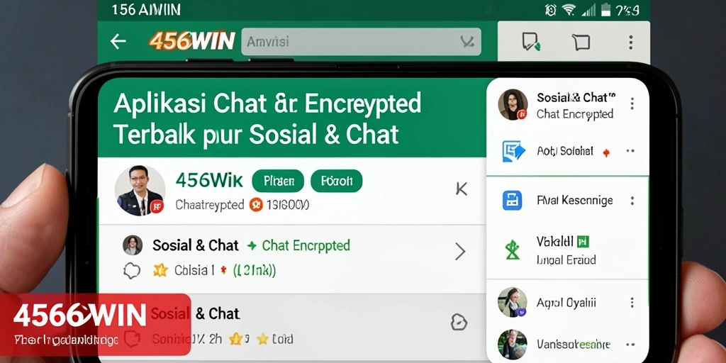 Tampilan antarmuka 456WIN untuk fungsi Chat Encrypted yang aman.