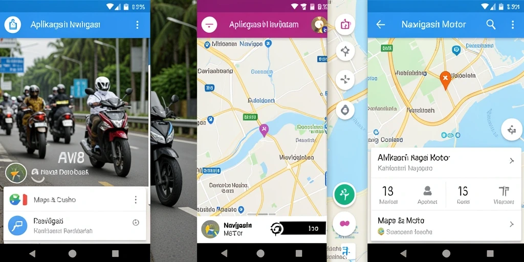 Tampilan antarmuka AW8 yang intuitif untuk Navigasi Motor.
