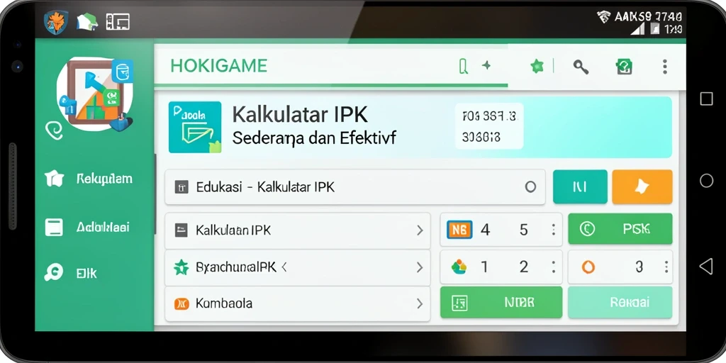 Antarmuka HOKIGAME yang sederhana untuk Kalkulator IPK.