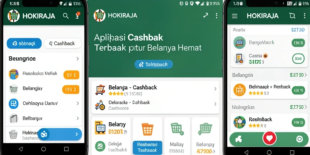 Tampilan antarmuka HOKIRAJA yang memudahkan pengguna mendapatkan cashback.