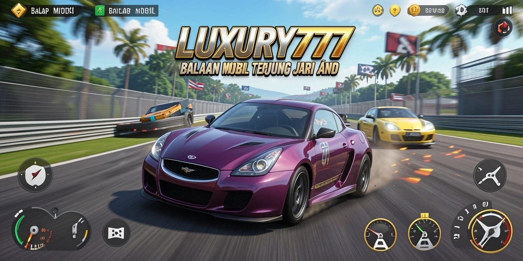 Antarmuka LUXURY777 yang menampilkan balapan mobil penuh adrenalin.