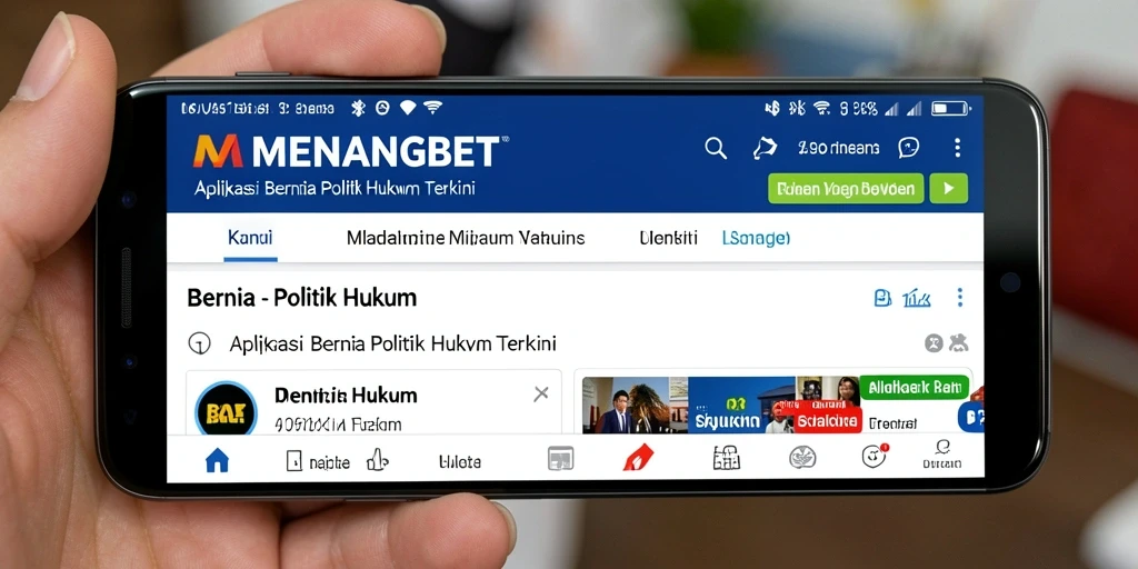 Antarmuka aplikasi MENANGBET menampilkan berita politik yang informatif.