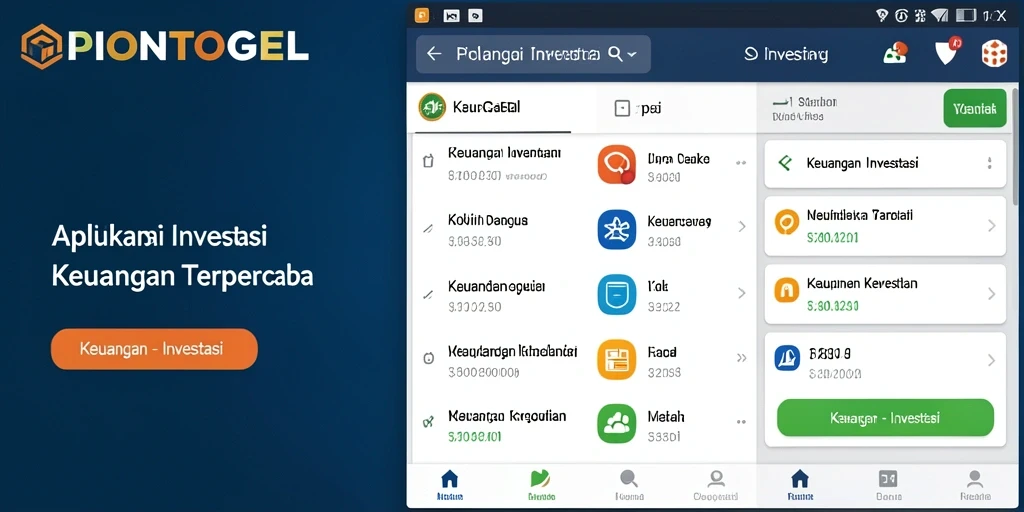 Antarmuka PIONTOGEL yang modern dan intuitif untuk investasi.