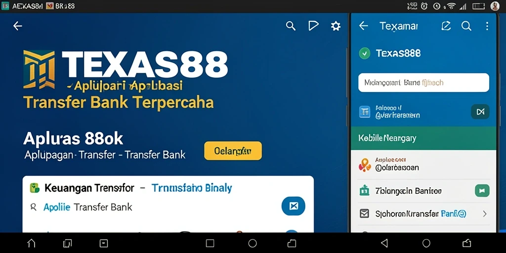 Antarmuka aplikasi TEXAS88 yang mudah digunakan untuk transfer bank.