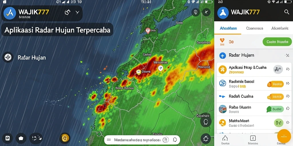 Antarmuka WAJIK777 menampilkan radar hujan secara jelas dan informatif.